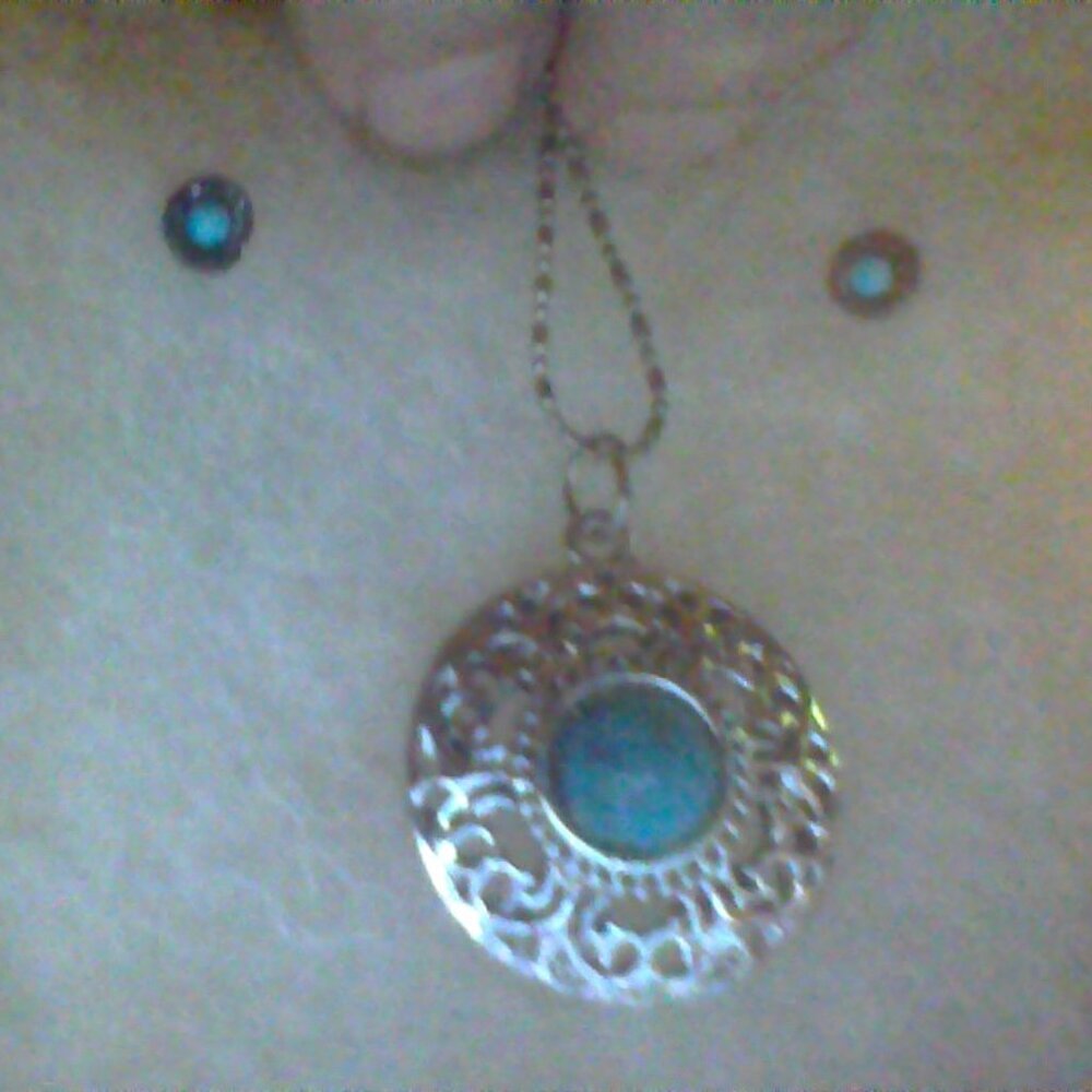 turquoise necklace and earrings set